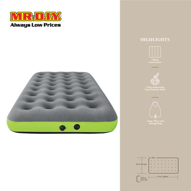 (MR.DIY) BESTWAY Camping Roll & Relax Air Bed Inflatable Twin Air Mattress (1.88m x 99cm x 22cm)