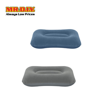 (MR.DIY) BESTWAY Flocked Travel Inflatable Air Sleeping Pillow (42cm x 26cm x 10cm)