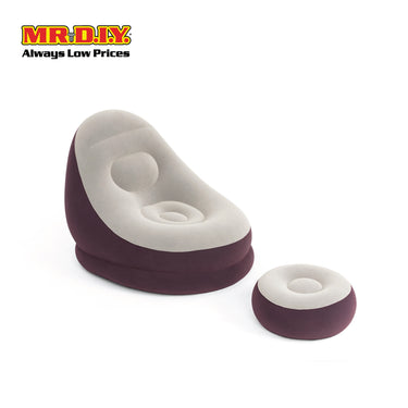 (MR.DIY) BESTWAY Comfort Inflatable Cruiser Lounger Chair with Foot Rest (1.12m x 1.00m x 0.86m)