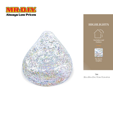 BESTWAY Glitter Dream Inflatable Outdoor Indoor Air Chair (72cm x 72cm x 64cm)