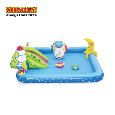 BESTWAY Little Astronaut Inflatable Rectangular Pool & Play Center (2.28m x 2.06m x 84cm)