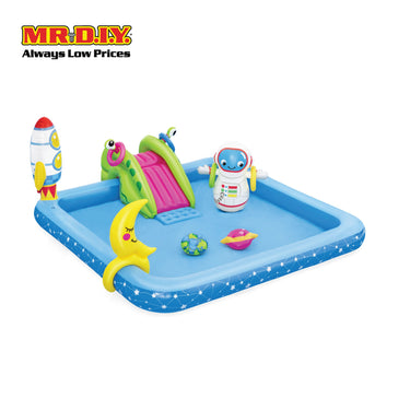 BESTWAY Little Astronaut Inflatable Rectangular Pool & Play Center (2.28m x 2.06m x 84cm)