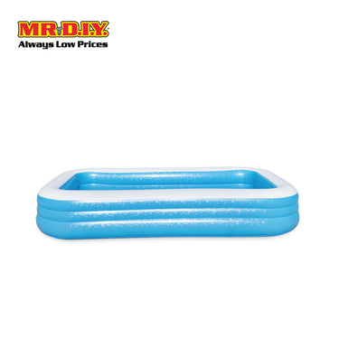 BESTWAY Blue Inflatable Rectangular Swimming Pool (3.05m x 1.83m x 56cm)