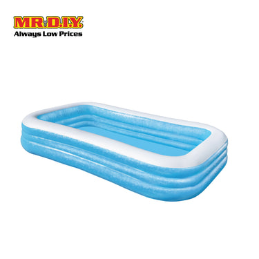 BESTWAY Blue Inflatable Rectangular Swimming Pool (3.05m x 1.83m x 56cm)