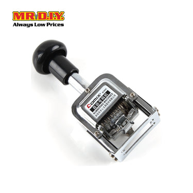 COMIX 6-Digit Numbering Portable Steel Hand Stamp Machine B3906 (63 X 54 X 140mm)