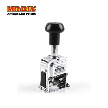 COMIX 6-Digit Numbering Portable Steel Hand Stamp Machine B3906 (63 X 54 X 140mm)