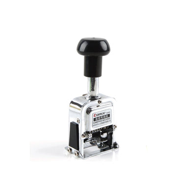 COMIX 6-Digit Numbering Portable Steel Hand Stamp Machine B3906 (63 X 54 X 140mm)