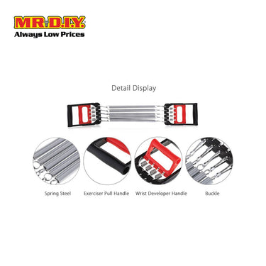 LIVEUP Sports Chest Expander Steel with Hand Grip and 5 Spring LS3641