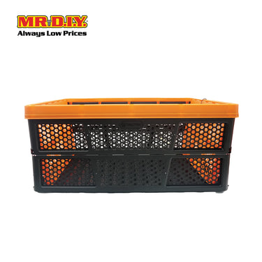 TACTIX Collapsible Knock Down Basket Crate Plastic Storage Organizer 320232 (32L) (50.5 x 33.5 x 22cm)