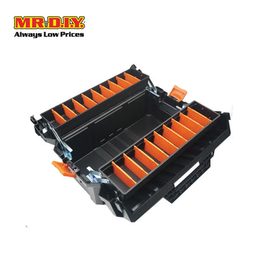 TACTIX Cantilever Plastic Tool Box Organizer 320350 (47cm / 18-1/2") (47 x 23 x 24.5cm)