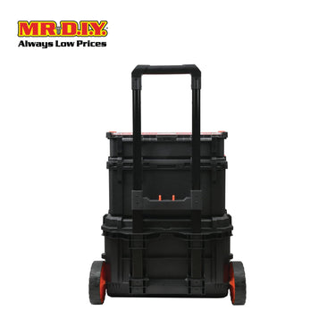 TACTIX 3 in 1 Modular Storage Organizer System Set With Wheels 320382 (63.2 x 36.7 x 98cm)