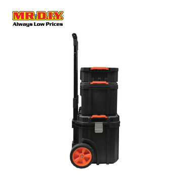 TACTIX 3 in 1 Modular Storage Organizer System Set With Wheels 320382 (63.2 x 36.7 x 98cm)