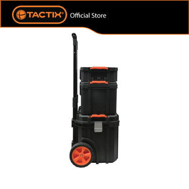 TACTIX 3 in 1 Modular Storage Organizer System Set With Wheels 320382 (63.2 x 36.7 x 98cm)  (Stackable)