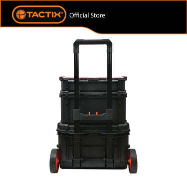 TACTIX 3 in 1 Modular Storage Organizer System Set With Wheels 320382 (63.2 x 36.7 x 98cm)  (Stackable)