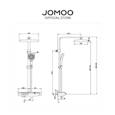 JOMOO Shower System 36603-724/HBS-1