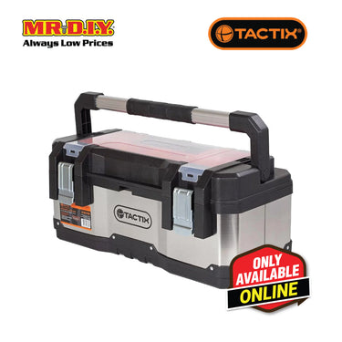 TACTIX Plastic And Stainless Steel Tool Box 58.5 Cm (23Inch)