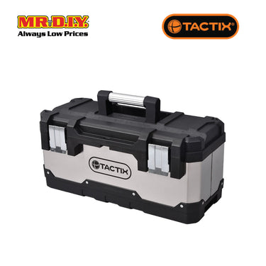 TACTIX Plastic And Stainless Steel Tool Box 50Cm (20Inch)