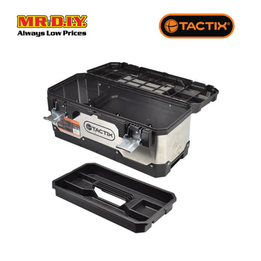 TACTIX Plastic And Stainless Steel Tool Box 50Cm (20Inch)