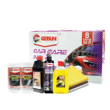 GETSUN Car Care No.2 All in 1 Kit – Car Wash, Cleaning & Detailing Maintenance Set for Interior & Exterior