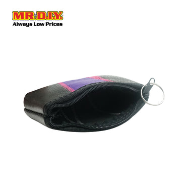 (MR.DIY) Mix Color Leather Mini Purse Coin Bag with Zip (11 X 8cm)