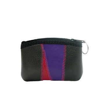 (MR.DIY) Mix Color Leather Mini Purse Coin Bag with Zip (11 X 8cm)