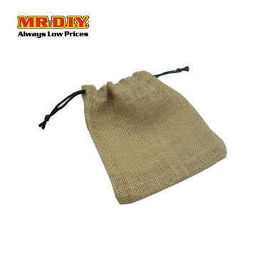 (MR.DIY) Drawstring Jute Pouch Bag (14 x 14 cm)