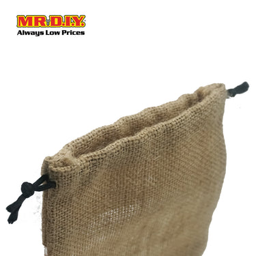 (MR.DIY) Drawstring Jute Pouch Bag (14 x 14 cm)