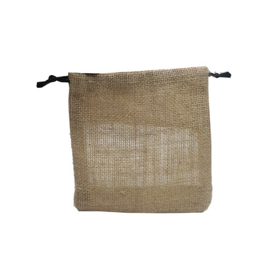(MR.DIY) Drawstring Jute Pouch Bag (14 x 14 cm)