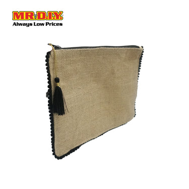 (MR.DIY) Laminated Jute Pouch (25 x 20 cm)