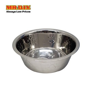 (MR.DIY) Stainless Steel Pet Bowl Side Embossed 21cm (1500ml)