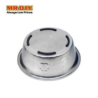 (MR.DIY) Stainless Steel Pet Bowl Side Embossed 21cm (1500ml)