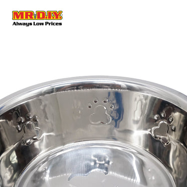 (MR.DIY) Stainless Steel Pet Bowl Side Embossed 21cm (1500ml)