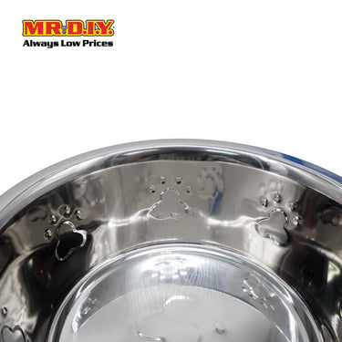 (MR.DIY) Stainless Steel Pet Bowl Coloured 21cm (1500ml)