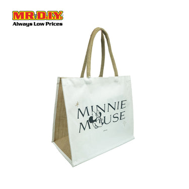 DISNEY Mickey Minnie Jute Bag (L41cm x 36cm)