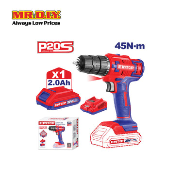 EMTOP Lithium-Ion Cordless Drill 45Nm - ECDL620011-3