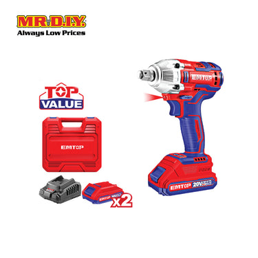 EMTOP Lithium-Ion Impact Wrench ECDLIW2038-3