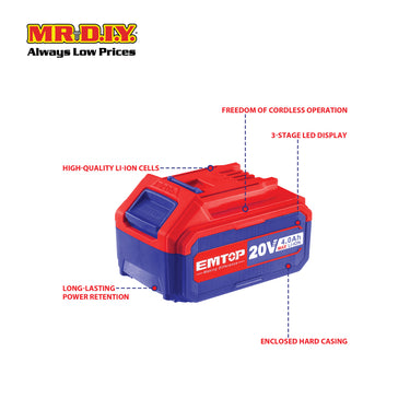 EMTOP Lithium-Ion Battery Pack 4.0Ah EBPK2002