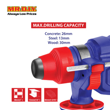 EMTOP Lithium-Ion Rotary Hammer ELRH202286-3