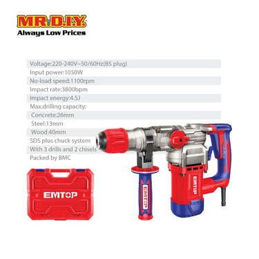 EMTOP Rotary Hammer ERHRP1052-3