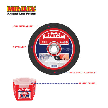 EMTOP Abrasive Metal Cutting Disc Set EACD1010550