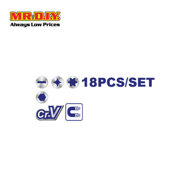 EMTOP Shaft Screwdriver Set ESSTFL1802 (18pcs)