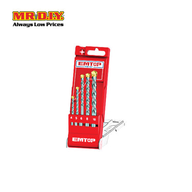 EMTOP Masonry Drill Bits Set ECDB13051 (5pcs)