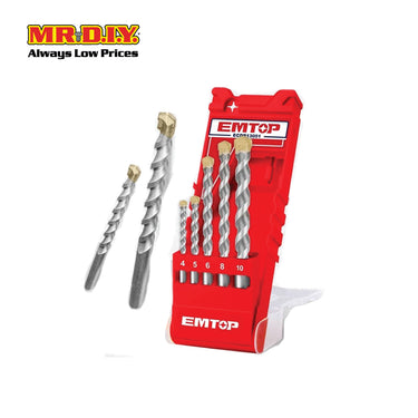 EMTOP Masonry Drill Bits Set ECDB13051 (5pcs)