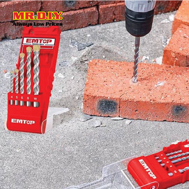 EMTOP Masonry Drill Bits Set ECDB13051 (5pcs)