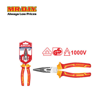 [PRE-ORDER] EMTOP Insulated long nose pliers 6" - EPLRL0631