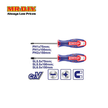 EMTOP 6-Piece Screwdriver Set - ESST0602 (6pcs)