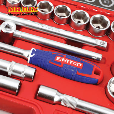 EMTOP 28 Pcs 1/2″ socket set  - ESKT12281