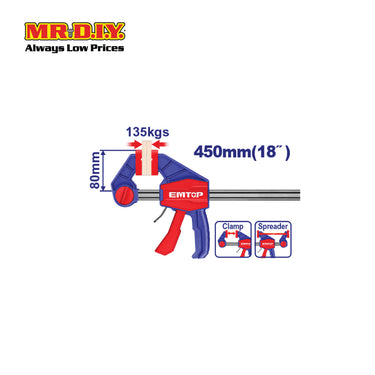 [PRE-ORDER] EMTOP Quick bar clamp 450mm - ECLPQ80181