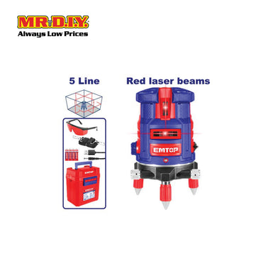 EMTOP Self-Leveling Line Laser(Red laser beams)  - ESLE53001