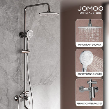 JOMOO Bathroom Rain Pressure Boost Shower Set 36510-122/1B-1
